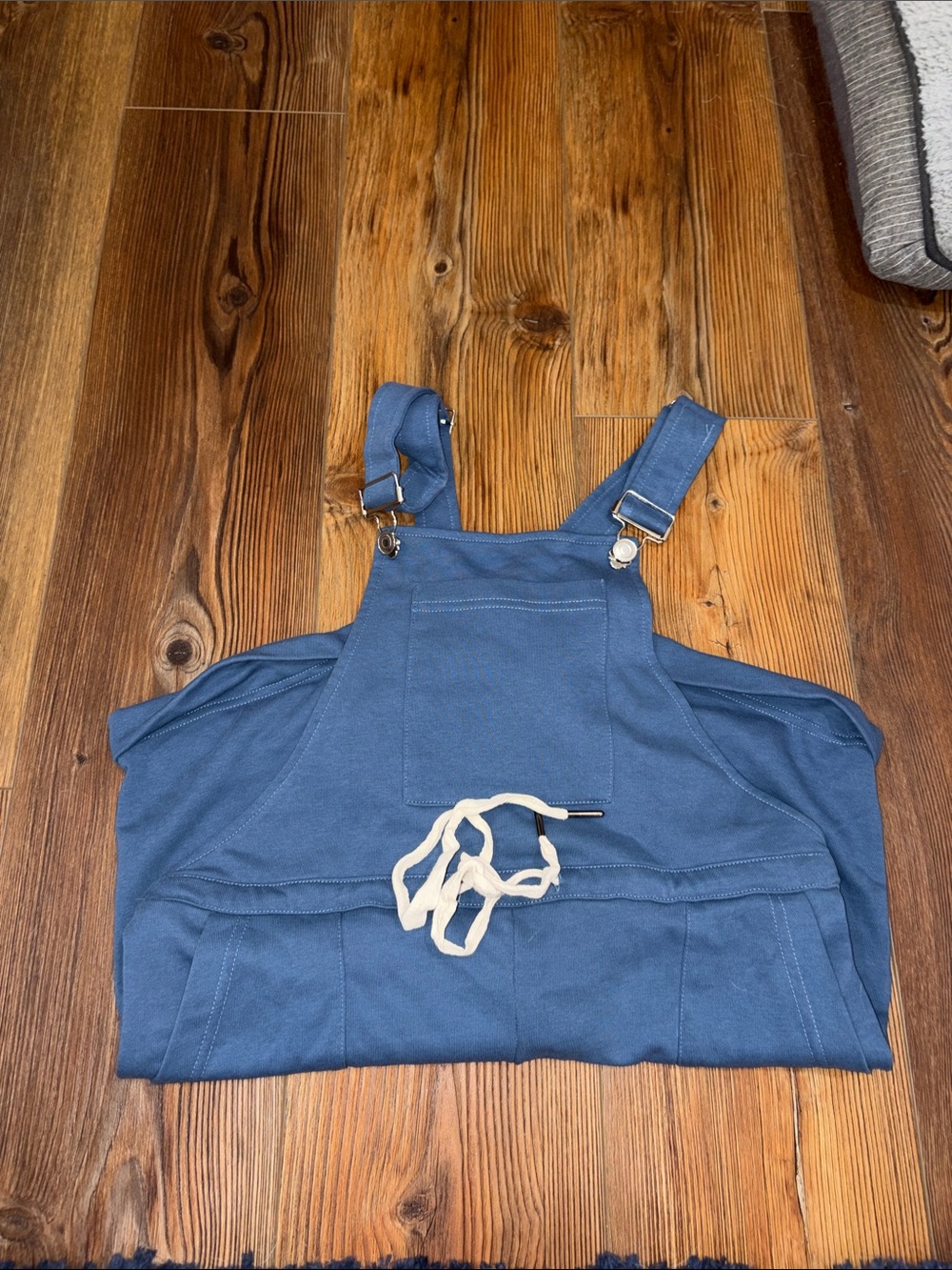 Blue Cotton Overalls with Drawstring waist